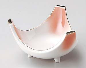 【まとめ買い10個セット品】和食器 ミ070-238 ピンク三ツ切4.0小鉢【キャンセル/返品不可】【メイチョー】