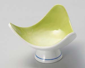 【まとめ買い10個セット品】和食器 ロ070-218 ヒワ吹三角高台小鉢(大)【キャンセル/返品不可】【メイチョー】