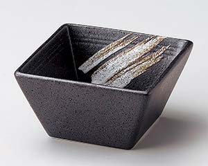 【まとめ買い10個セット品】和食器 イ072-458 栗色刷毛目三本線3.5角鉢【キャンセル/返品不可】【メイチョー】