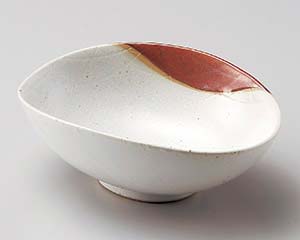 【まとめ買い10個セット品】和食器 ロ070-448 白油滴半掛たわみ小鉢【キャンセル/返品不可】【メイチョー】