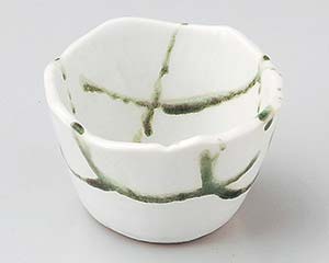 【まとめ買い10個セット品】和食器 ツ078-038 白マット織部流し小付【キャンセル/返品不可】【メイチョー】