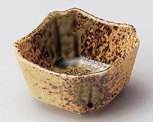 【まとめ買い10個セット品】和食器 オ079-498 伊賀織部流し角小鉢【キャンセル/返品不可】【メイチョー】