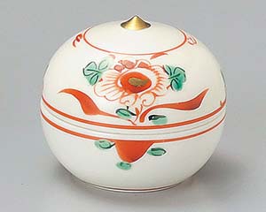 【まとめ買い10個セット品】和食器 ホ082-238 赤絵花蓋付珍味(小)【キャンセル/返品不可】【メイチョー】