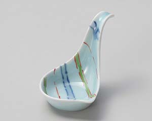 【まとめ買い10個セット品】和食器 ミ083-388 流し十草レンゲ型 珍味【キャンセル/返品不可】【メイチョー】