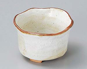 【まとめ買い10個セット品】和食器 ロ085-358 白油滴刷毛変型丸珍味【キャンセル/返品不可】【メイチョー】