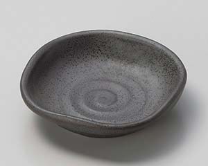 【まとめ買い10個セット品】和食器 ト087-498 黒鉄吹き2.8なで角皿【キャンセル/返品不可】【メイチョー】