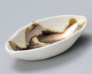 【まとめ買い10個セット品】和食器 ア087-218 金彩粉引楕円10cm鉢【キャンセル/返品不可】【メイチョー】