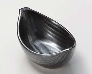 【まとめ買い10個セット品】和食器 ト089-108 黒釉笹舟小付【キャンセル/返品不可】【メイチョー】