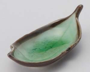 【まとめ買い10個セット品】和食器 カ091-118 グリーン木ノ葉珍味【キャンセル/返品不可】【メイチョー】