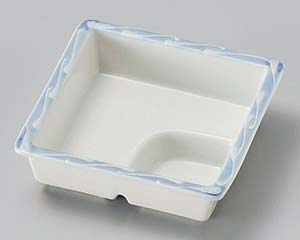 【まとめ買い10個セット品】和食器 ツ095-278 一珍角仕切鉢【キャンセル/返品不可】【メイチョー】