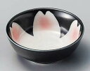 和食器 ミ096-268 黒釉桜花丸鉢【メイチョー】