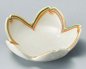 【まとめ買い10個セット品】和食器 ミ098-028 赤グリン線桜型小鉢【キャンセル/返品不可】【メイチョー】