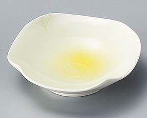 【まとめ買い10個セット品】和食器 カ098-228 黄磁四方押小鉢【キャンセル/返品不可】【メイチョー】