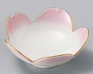 【まとめ買い10個セット品】和食器 ツ098-048 渕金ピンク桜型小鉢【キャンセル/返品不可】【メイチョー】
