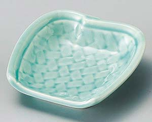 【まとめ買い10個セット品】和食器 ト099-208 青磁ざる型小鉢【キャンセル/返品不可】【メイチョー】