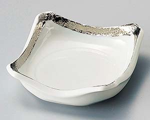 【まとめ買い10個セット品】和食器 ホ100-138 プラチナ四角松花堂鉢【キャンセル/返品不可】【メイチョー】