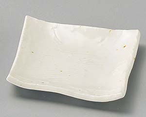 【まとめ買い10個セット品】和食器 ア101-298 粉引(松花堂兼用)角小皿【キャンセル/返品不可】【メイチョー】