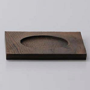 【まとめ買い10個セット品】和食器 ロ115-078 焼杉受皿【キャンセル/返品不可】【メイチョー】