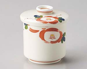 【まとめ買い10個セット品】和食器 ウ114-058 黄釉花絵むし碗【キャンセル/返品不可】【メイチョー】