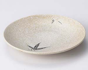 【まとめ買い10個セット品】和食器 ヤ121-068 石焼織部笹丸7.0皿【キャンセル/返品不可】【メイチョー】