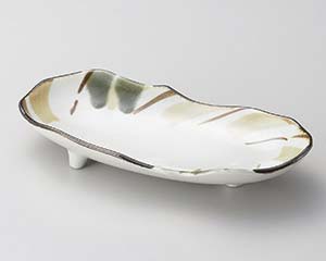 【まとめ買い10個セット品】和食器 オ129-228 モダン十草三つ足大皿【キャンセル/返品不可】【メイチョー】