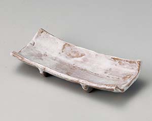 和食器 ロ131-088 手造り風志野足付付出皿【メイチョー】