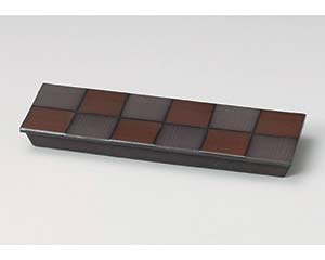 【まとめ買い10個セット品】和食器 ツ135-108 炭化土鉄ラスター市松皿(小)【キャンセル/返品不可】【メイチョー】