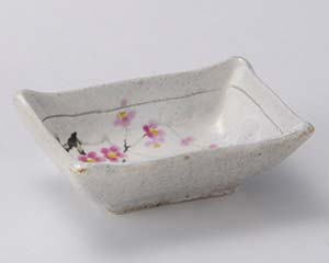 【まとめ買い10個セット品】和食器 オ150-298 罫書紅梅長角千代口【キャンセル/返品不可】【メイチョー】