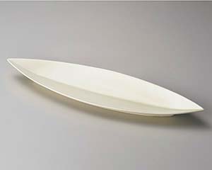 【まとめ買い10個セット品】和食器 オ156-178 笹型小皿白【キャンセル/返品不可】【メイチョー】