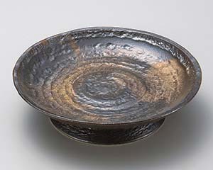 和食器 イ174-028 金彩流尺高台皿【メイチョー】