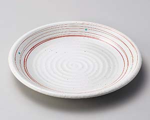 【まとめ買い10個セット品】和食器 テ180-188 粉引乱線5.0皿【キャンセル/返品不可】【メイチョー】