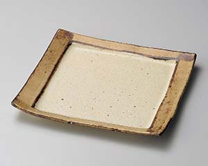 【まとめ買い10個セット品】和食器 ト186-108 角渕サビ盛皿【キャンセル/返品不可】【メイチョー】