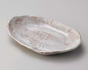 【まとめ買い10個セット品】和食器 ロ199-018 手造り風志野楕円多用皿【キャンセル/返品不可】【メイチョー】