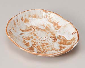 【まとめ買い10個セット品】和食器 イ205-198 南蛮志野楕円6.0皿【キャンセル/返品不可】【メイチョー】