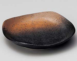【まとめ買い10個セット品】和食器 イ225-328 黒信楽4.0皿【キャンセル/返品不可】【メイチョー】
