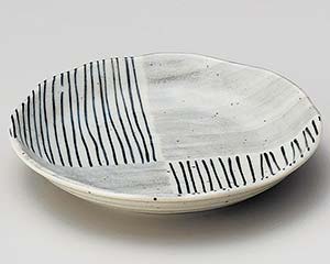 【まとめ買い10個セット品】和食器 イ230-758 唐津市松5.0皿【キャンセル/返品不可】【メイチョー】