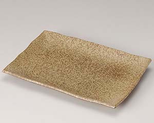 【まとめ買い10個セット品】和食器 ス237-098 黒茶吹10号長角皿【キャンセル/返品不可】【メイチョー】