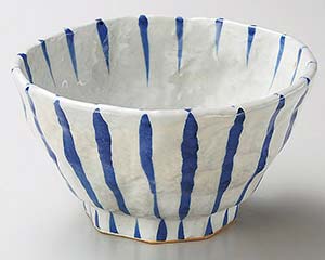 【まとめ買い10個セット品】和食器 ロ263-098 呉須十草大鉢【キャンセル/返品不可】【メイチョー】