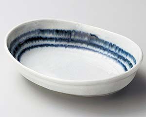 【まとめ買い10個セット品】和食器 オ266-238 御深中三本線6.5小判鉢【キャンセル/返品不可】【メイチョー】