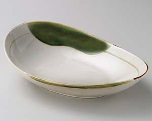 【まとめ買い10個セット品】和食器 ロ268-468 織部流し変型小鉢【キャンセル/返品不可】【メイチョー】