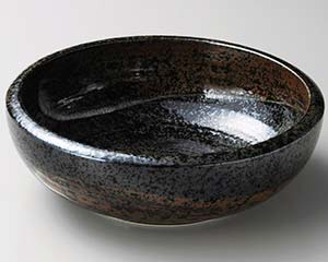 【まとめ買い10個セット品】和食器 イ266-058 黒釉白刷毛8.0ボール【キャンセル/返品不可】【メイチョー】