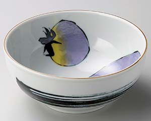 【まとめ買い10個セット品】和食器 ヤ271-358 染付 なす3.5ボール【キャンセル/返品不可】【メイチョー】