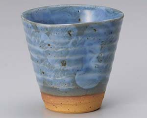 【まとめ買い10個セット品】和食器 ミ275-128 青釉タタキ焼酎カップ(大)【キャンセル/返品不可】【メイチョー】