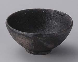 【まとめ買い10個セット品】和食器 メ276-237 黒窯変刷毛目ぐい呑【キャンセル/返品不可】【開業プロ】