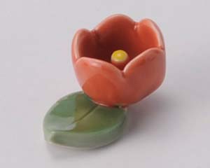 China - 【まとめ買い10個セット品】和食器 ミ288-278 椿手造り箸置【キャンセル/返品不可】【メイチョー】