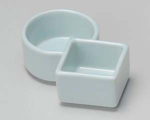 【まとめ買い10個セット品】和食器 ア307-398 二連空色小付【キャンセル/返品不可】【メイチョー】