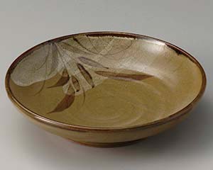 【まとめ買い10個セット品】和食器 テ308-058 黄果鉄砂7.5めん皿【キャンセル/返品不可】【メイチョー】