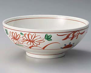 【まとめ買い10個セット品】和食器 ヤ326-168 粉引釉古代赤絵さぬき丼【キャンセル/返品不可】【メイチョー】