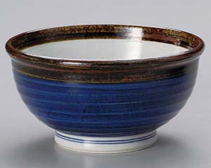 【まとめ買い10個セット品】和食器 テ321-058 渕錆呉須巻玉渕5.5丼【キャンセル/返品不可】【メイチョー】