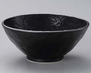 【まとめ買い10個セット品】和食器 ハ327-148 黒水晶手捻り6.3丼【キャンセル/返品不可】【メイチョー】